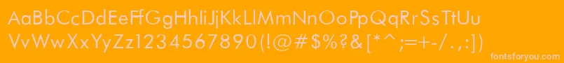 フォントFuturaBookNormalRegular – オレンジの背景にピンクのフォント