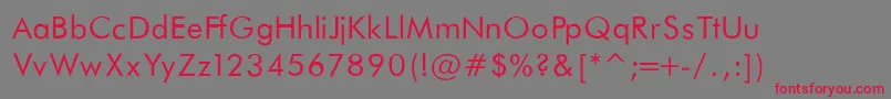 FuturaBookNormalRegular Font – Red Fonts on Gray Background