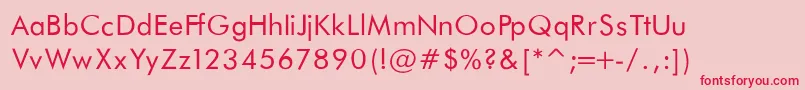 フォントFuturaBookNormalRegular – ピンクの背景に赤い文字