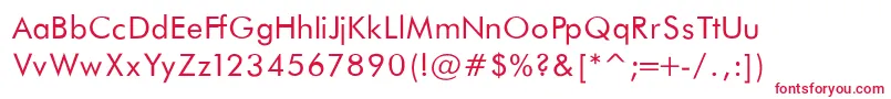 フォントFuturaBookNormalRegular – 赤い文字