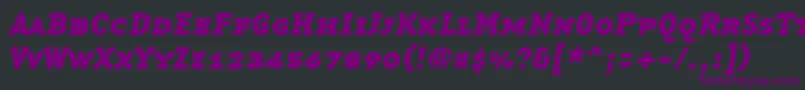Шрифт BasetwserifsmallcapsBoldItalic – фиолетовые шрифты на чёрном фоне