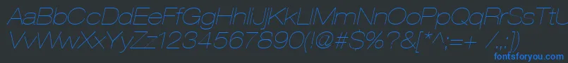 Heaveneticaextd2Ultoblsh Font – Blue Fonts on Black Background