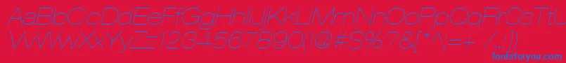 Heaveneticaextd2Ultoblsh Font – Blue Fonts on Red Background