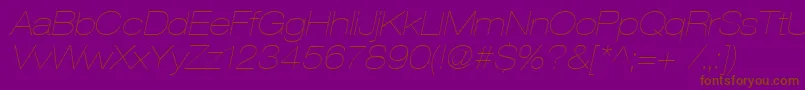 Heaveneticaextd2Ultoblsh Font – Brown Fonts on Purple Background