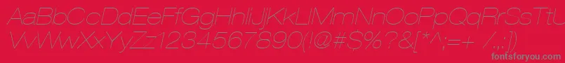 Heaveneticaextd2Ultoblsh Font – Gray Fonts on Red Background
