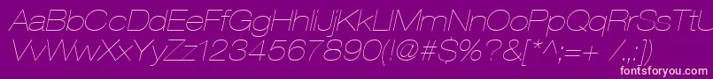 Heaveneticaextd2Ultoblsh Font – Pink Fonts on Purple Background