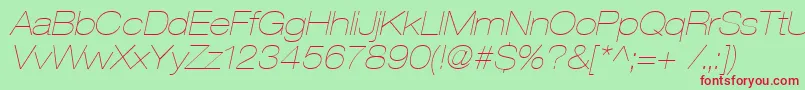 Heaveneticaextd2Ultoblsh Font – Red Fonts on Green Background