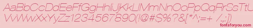 Heaveneticaextd2Ultoblsh Font – Red Fonts on Pink Background
