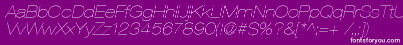 フォントHeaveneticaextd2Ultoblsh – 紫の背景に白い文字