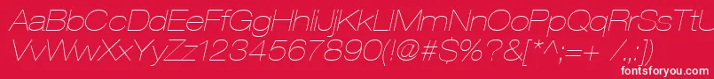 Heaveneticaextd2Ultoblsh Font – White Fonts on Red Background