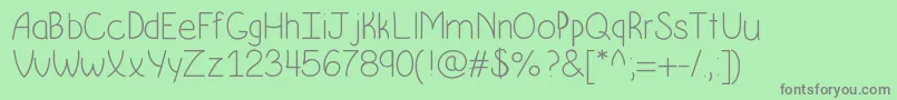 Krumkake Font – Gray Fonts on Green Background