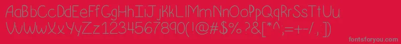 Krumkake Font – Gray Fonts on Red Background