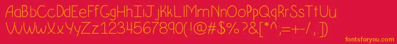 Krumkake Font – Orange Fonts on Red Background