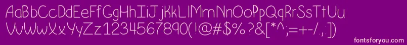 Krumkake Font – Pink Fonts on Purple Background