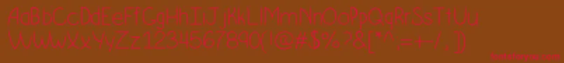 Krumkake Font – Red Fonts on Brown Background