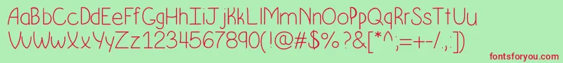 Krumkake Font – Red Fonts on Green Background