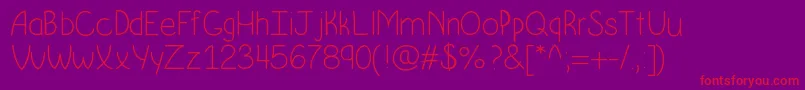 Krumkake Font – Red Fonts on Purple Background