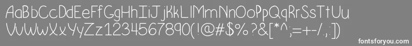 Krumkake Font – White Fonts on Gray Background