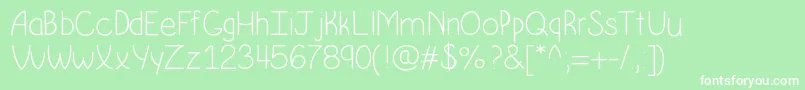 Krumkake Font – White Fonts on Green Background
