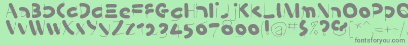 KleinsSausages Font – Gray Fonts on Green Background