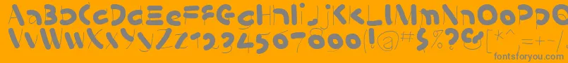 fuente KleinsSausages – Fuentes Grises Sobre Fondo Naranja