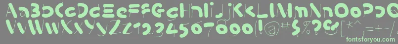 Шрифт KleinsSausages – зелёные шрифты на сером фоне