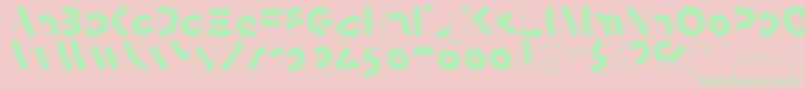 フォントKleinsSausages – ピンクの背景に緑の文字