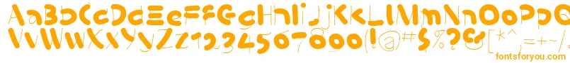 KleinsSausages-Schriftart – Orangefarbene Schriften