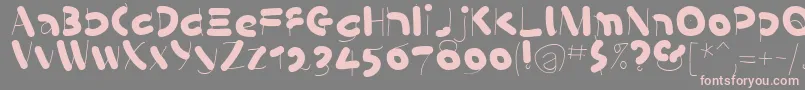 KleinsSausages Font – Pink Fonts on Gray Background