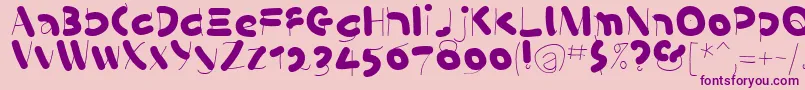 Шрифт KleinsSausages – фиолетовые шрифты на розовом фоне