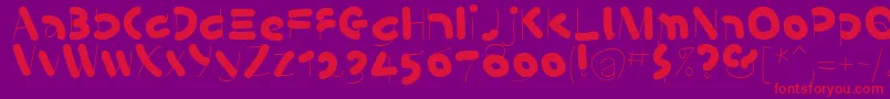 KleinsSausages Font – Red Fonts on Purple Background