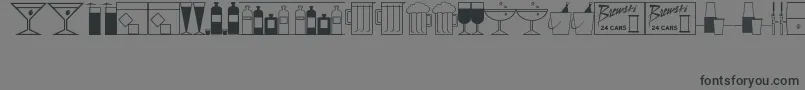 フォントBottomsUpJl – 黒い文字の灰色の背景