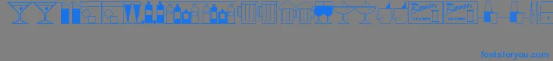 BottomsUpJl Font – Blue Fonts on Gray Background
