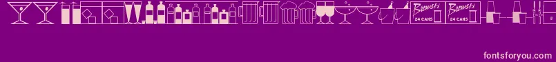 BottomsUpJl Font – Pink Fonts on Purple Background