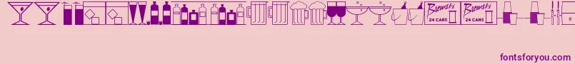 BottomsUpJl Font – Purple Fonts on Pink Background