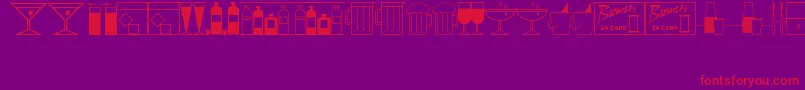 Więcej informacji o czcionce BottomsUpJl Czcionka BottomsUpJl – czerwone czcionki na fioletowym tle