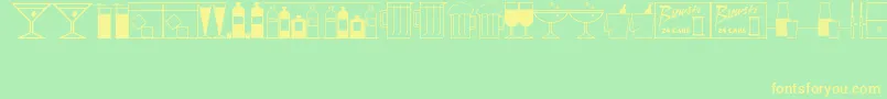 BottomsUpJl Font – Yellow Fonts on Green Background