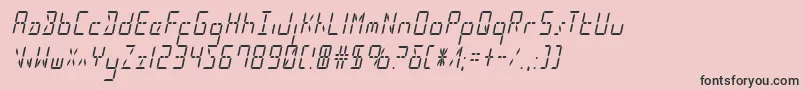 Ledsledcondital-Schriftart – Schwarze Schriften auf rosa Hintergrund