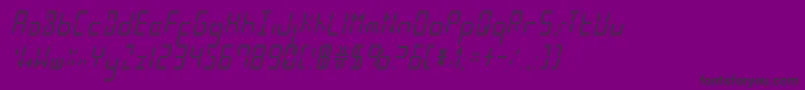 Ledsledcondital-Schriftart – Schwarze Schriften auf violettem Hintergrund