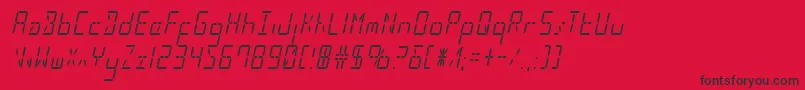 Ledsledcondital Font – Black Fonts on Red Background