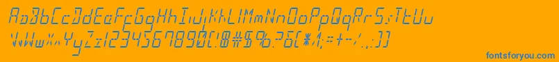 Ledsledcondital Font – Blue Fonts on Orange Background