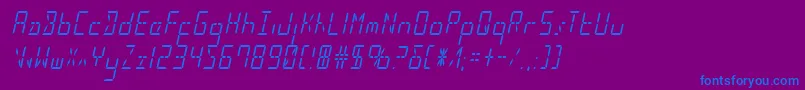 Подробнее о шрифте Ledsledcondital Шрифт Ledsledcondital – синие шрифты на фиолетовом фоне