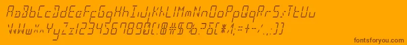 Ledsledcondital Font – Brown Fonts on Orange Background