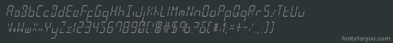 Шрифт Ledsledcondital – серые шрифты на чёрном фоне