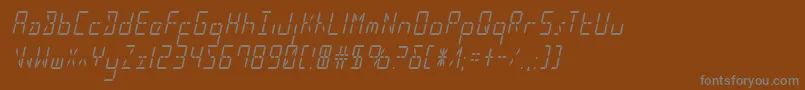 Шрифт Ledsledcondital – серые шрифты на коричневом фоне