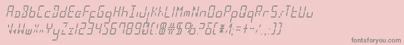 Ledsledcondital Font – Gray Fonts on Pink Background