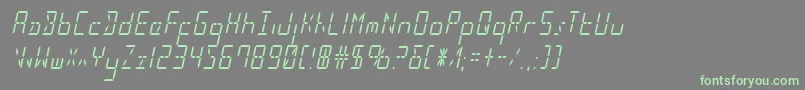 Ledsledcondital Font – Green Fonts on Gray Background