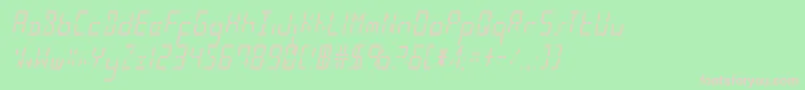 Fonte Ledsledcondital – fontes rosa em um fundo verde
