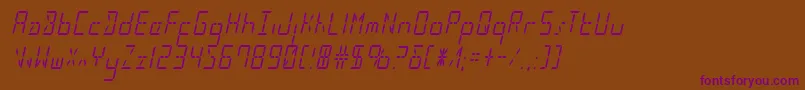 Шрифт Ledsledcondital – фиолетовые шрифты на коричневом фоне