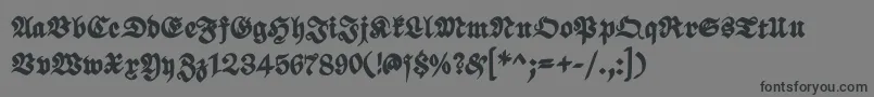 フォントScribbledfrakturXheavy – 黒い文字の灰色の背景
